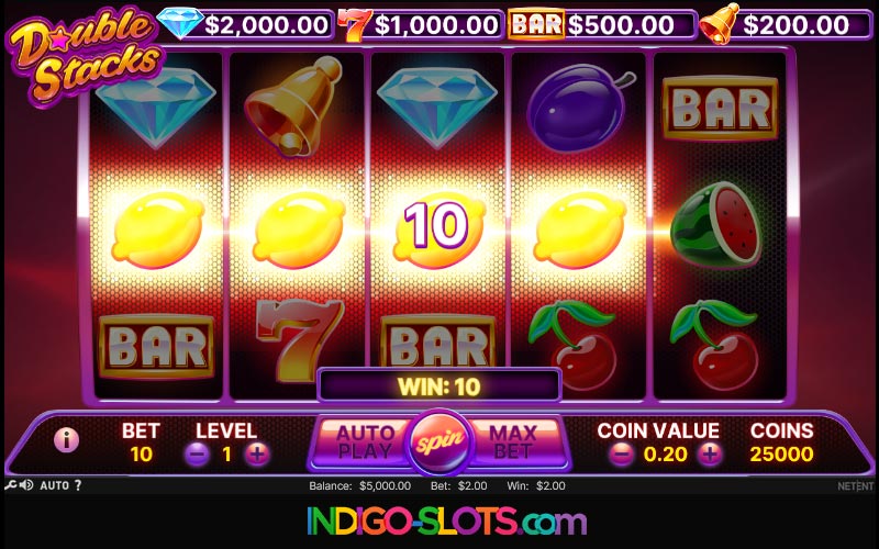 Double Stacks slot.