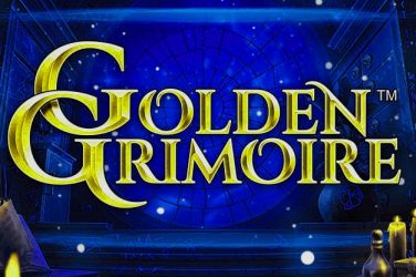 Golden Grimoire logo slot.
