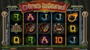 Dino Island online slot logo.