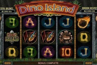 Dino Island online slot logo.