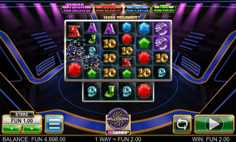 Who wants to be a millionaire megapays slot game.