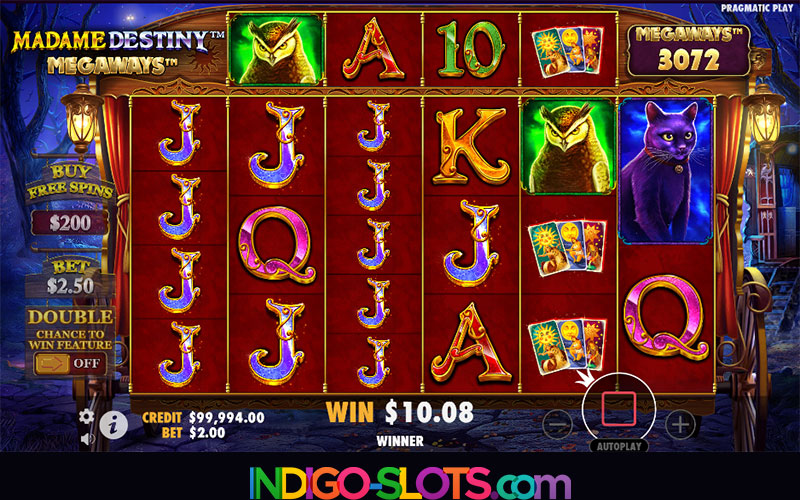 Madame Destiny megaways slot casino game.