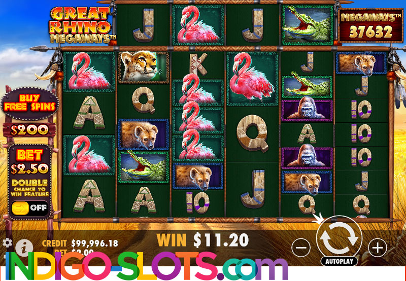 Great Rhino Megaways slot machine.