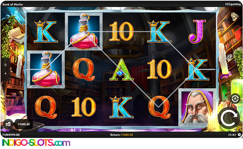 Book of Merlin slot game.