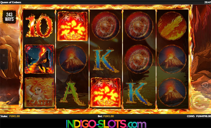 Queen of Embers slot game.