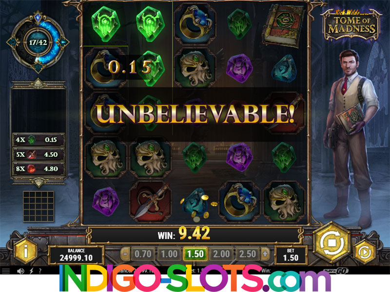 Rich Wilde and the Tome of Madness slot.
